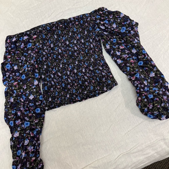 Justice smocked floral off the shoulder top. - Picture 2 of 2